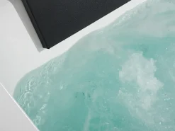 Sale Wanna narożna z hydromasażem LED SAMANA 174 x 79 cm Biały Wanny Z Hydromasażem|Wszystkie Wanny
