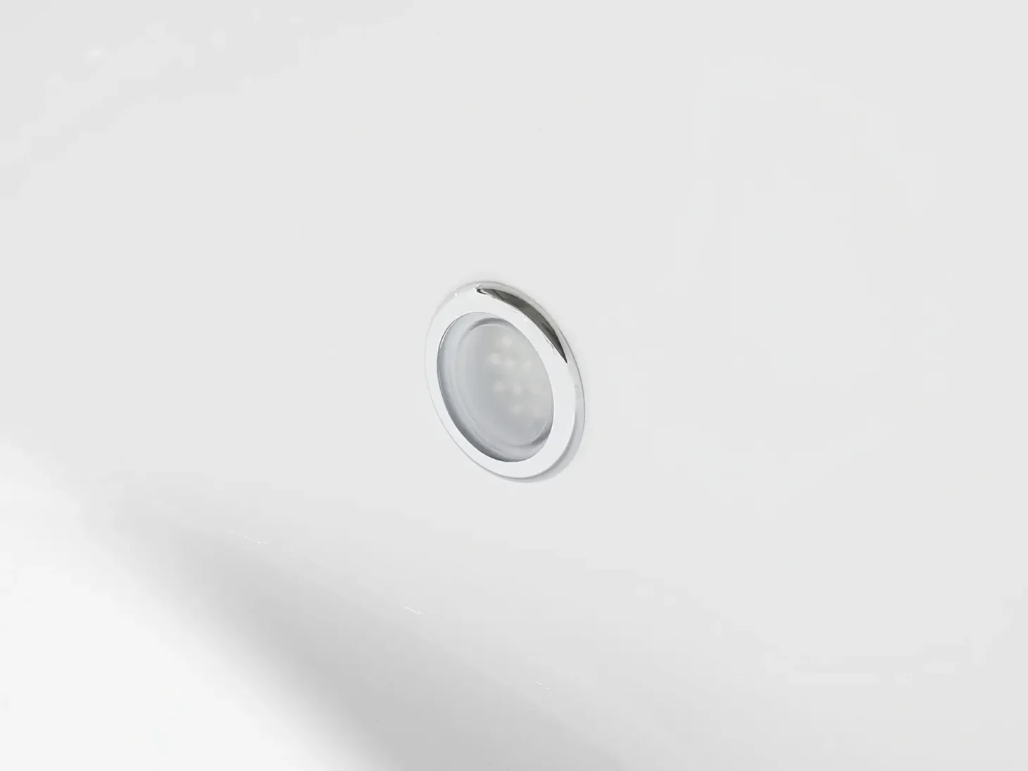 Sale Wanna narożna z hydromasażem LED PARADISO 158 x 113 cm Biały Wszystkie Wanny|Wanny Z Hydromasażem