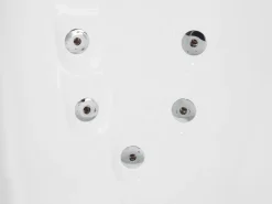 Wanna narożna z hydromasażem LED PARADISO 158 x 113 cm Biały Wszystkie Wanny|Wanny Z Hydromasażem