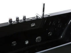 Online Wanna narożna z hydromasażem LED SAMANA 174 x 79 cm Wanny Z Hydromasażem|Wszystkie Wanny