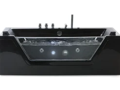 Online Wanna narożna z hydromasażem LED SAMANA 174 x 79 cm Wanny Z Hydromasażem|Wszystkie Wanny