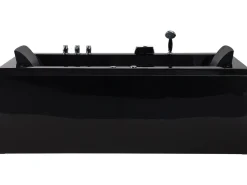 Outlet Wanna narożna z hydromasażem LED VARADERO 183 x 90 cm Czarny Wanny Z Hydromasażem|Wszystkie Wanny