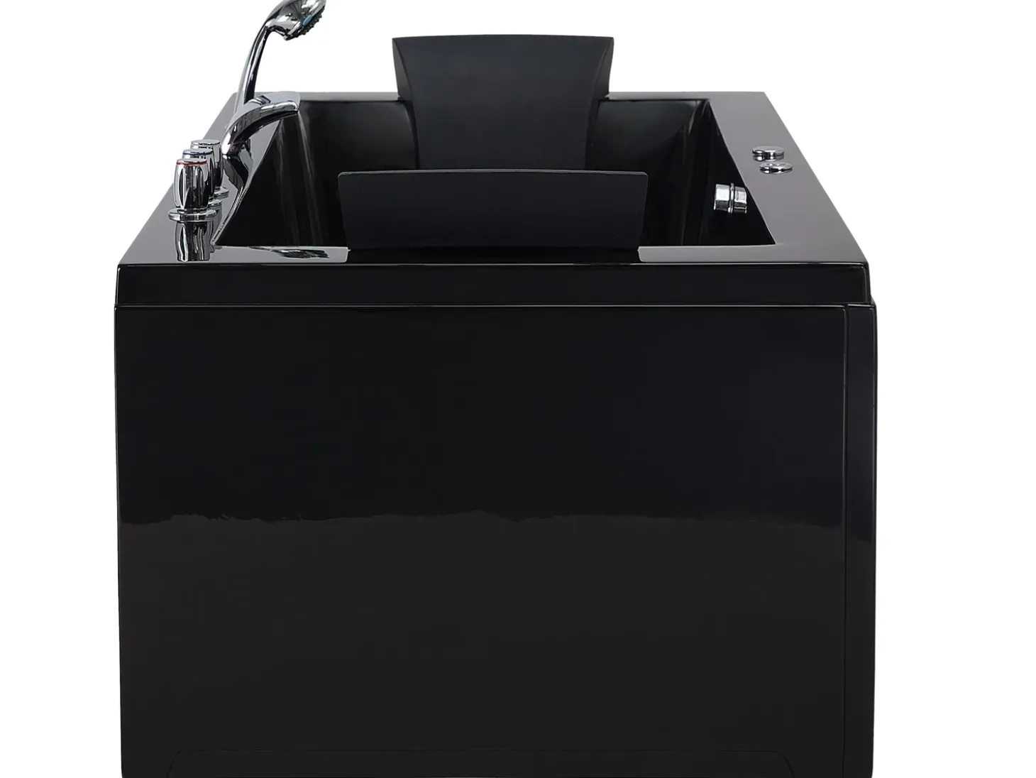 Outlet Wanna narożna z hydromasażem LED VARADERO 183 x 90 cm Czarny Wanny Z Hydromasażem|Wszystkie Wanny