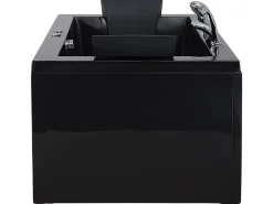 Clearance Wanna narożna z hydromasażem LED VARADERO 183 x 90 cm Czarny Wanny Z Hydromasażem|Wszystkie Wanny