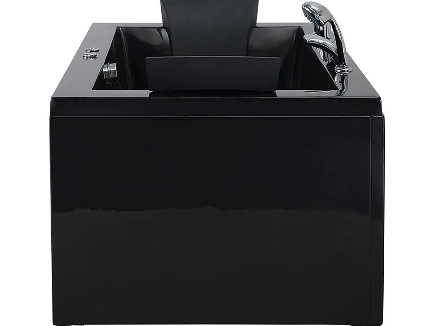 Clearance Wanna narożna z hydromasażem LED VARADERO 183 x 90 cm Czarny Wanny Z Hydromasażem|Wszystkie Wanny