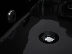 Clearance Wanna narożna z hydromasażem LED VARADERO 183 x 90 cm Czarny Wanny Z Hydromasażem|Wszystkie Wanny