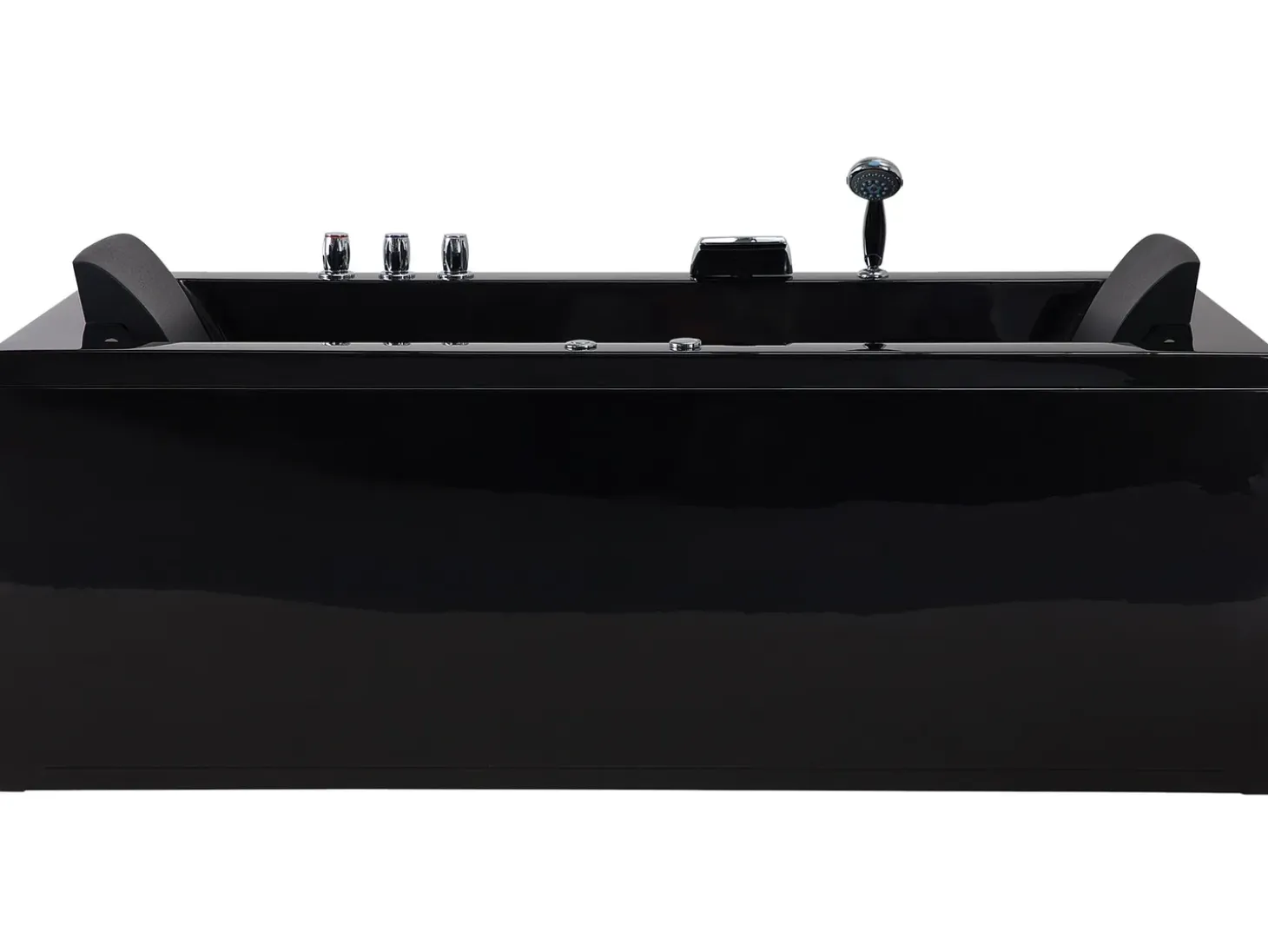 Clearance Wanna narożna z hydromasażem LED VARADERO 183 x 90 cm Czarny Wanny Z Hydromasażem|Wszystkie Wanny