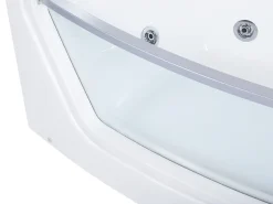 Discount Wanna narożna z hydromasażem LED FUERTE 175 x 85 cm Biały Wanny Z Hydromasażem|Wszystkie Wanny