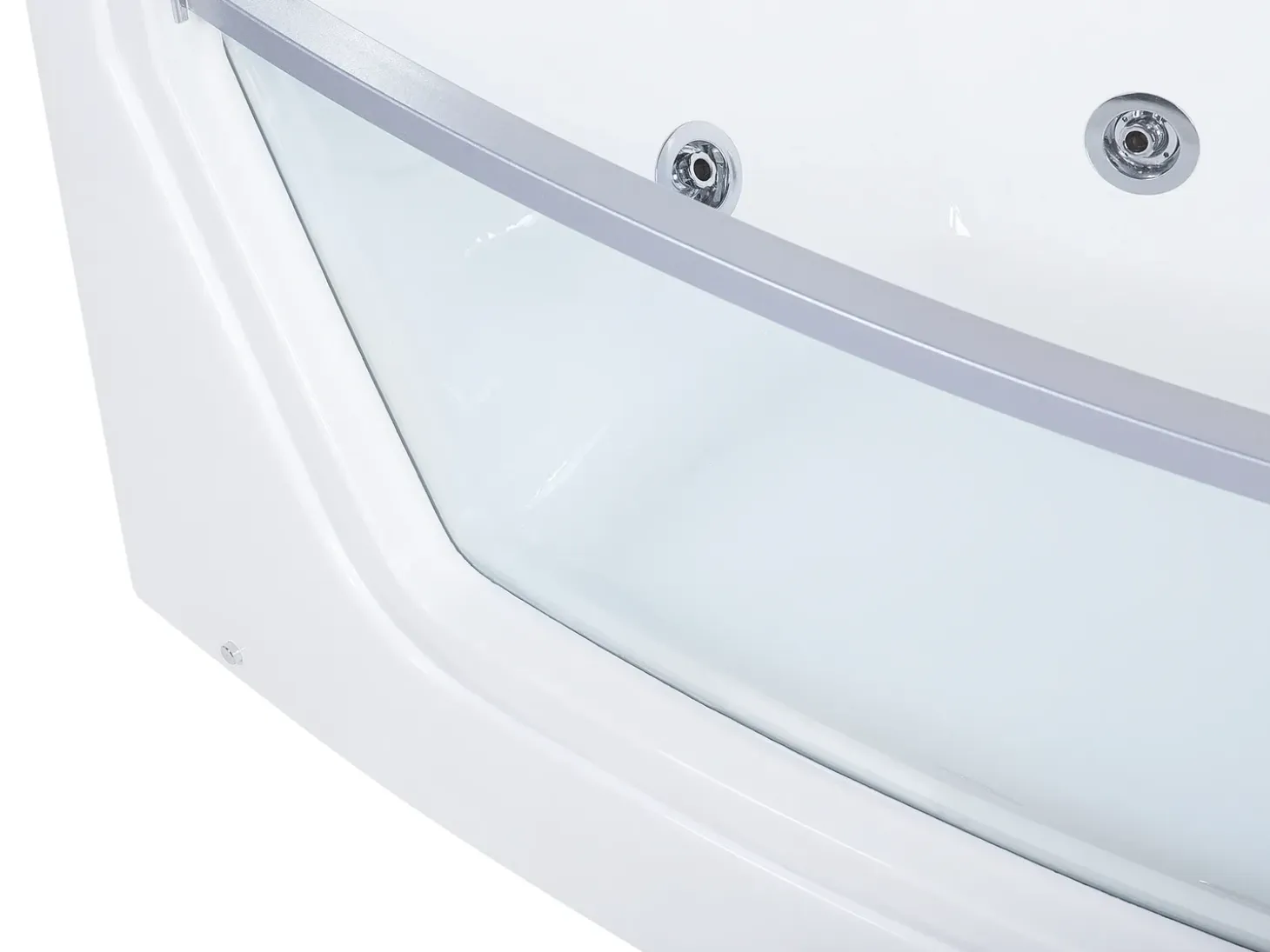 Discount Wanna narożna z hydromasażem LED FUERTE 175 x 85 cm Biały Wanny Z Hydromasażem|Wszystkie Wanny