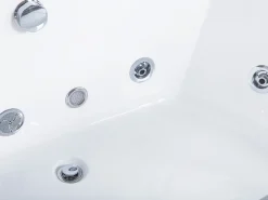 Discount Wanna narożna z hydromasażem LED FUERTE 175 x 85 cm Biały Wanny Z Hydromasażem|Wszystkie Wanny
