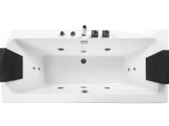 New Wanna narożna z hydromasażem LED GALLEY 170 x 75 cm Wanny Z Hydromasażem|Wszystkie Wanny