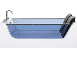New Wanna narożna z hydromasażem LED CURACAO 180 x 120 cm Wanny Z Hydromasażem|Wszystkie Wanny