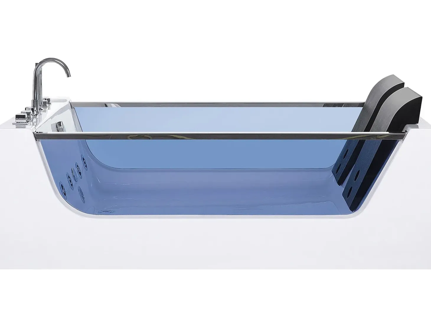 New Wanna narożna z hydromasażem LED CURACAO 180 x 120 cm Wanny Z Hydromasażem|Wszystkie Wanny