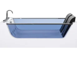 New Wanna narożna z hydromasażem LED CURACAO 180 x 120 cm Wanny Z Hydromasażem|Wszystkie Wanny