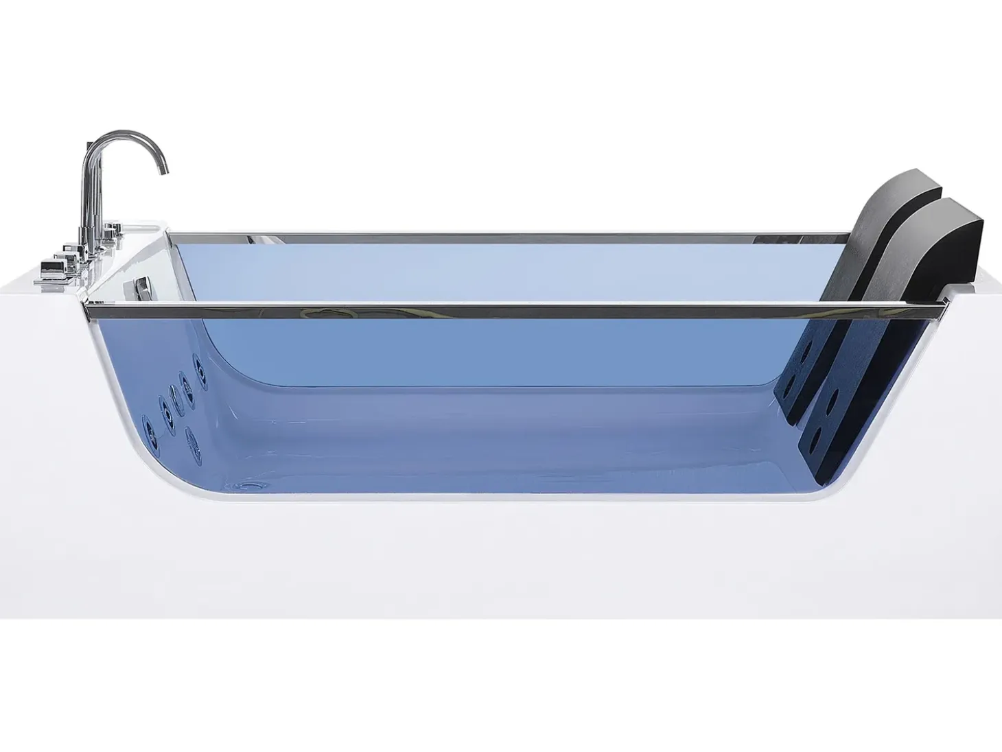 New Wanna narożna z hydromasażem LED CURACAO 180 x 120 cm Wanny Z Hydromasażem|Wszystkie Wanny