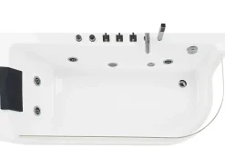 Online Wanna narożna z hydromasażem LED ACUARIO Prawostronny 170 x 80 cm Wszystkie Wanny|Wanny Z Hydromasażem
