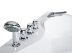 New Wanna narożna z hydromasażem LED TOCOA 205 x Biały Wszystkie Wanny|Wanny Z Hydromasażem