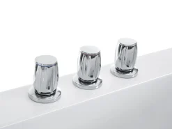 New Wanna narożna z hydromasażem LED TOCOA 205 x Biały Wszystkie Wanny|Wanny Z Hydromasażem
