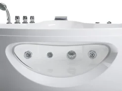 New Wanna narożna z hydromasażem LED TOCOA 205 x Biały Wszystkie Wanny|Wanny Z Hydromasażem