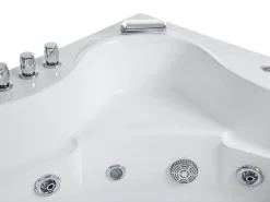 New Wanna narożna z hydromasażem LED TOCOA 205 x Biały Wszystkie Wanny|Wanny Z Hydromasażem