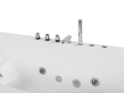Best Wanna narożna z hydromasażem LED MOOR 173 x 81 cm Biały Wanny Z Hydromasażem|Wszystkie Wanny