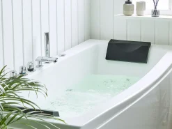Best Wanna narożna z hydromasażem LED MOOR 173 x 81 cm Biały Wanny Z Hydromasażem|Wszystkie Wanny