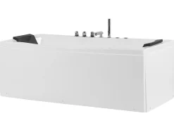 Best Wanna narożna z hydromasażem LED MOOR 173 x 81 cm Biały Wanny Z Hydromasażem|Wszystkie Wanny