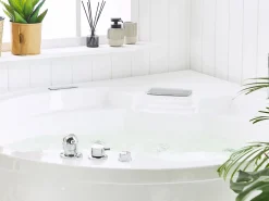 Online Wanna narożna z hydromasażem LED MILANO Wbudowany głośnik Bluetooth 181 x 150 cm Wszystkie Wanny|Wanny Z Hydromasażem