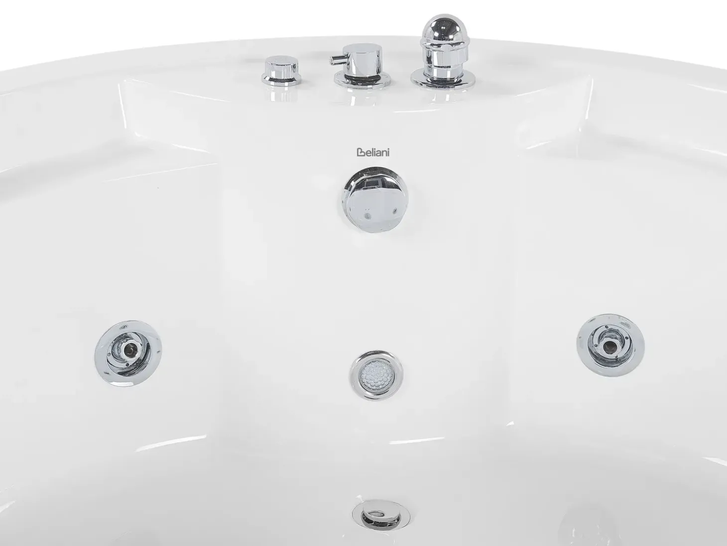 Online Wanna narożna z hydromasażem LED MILANO Wbudowany głośnik Bluetooth 181 x 150 cm Wszystkie Wanny|Wanny Z Hydromasażem