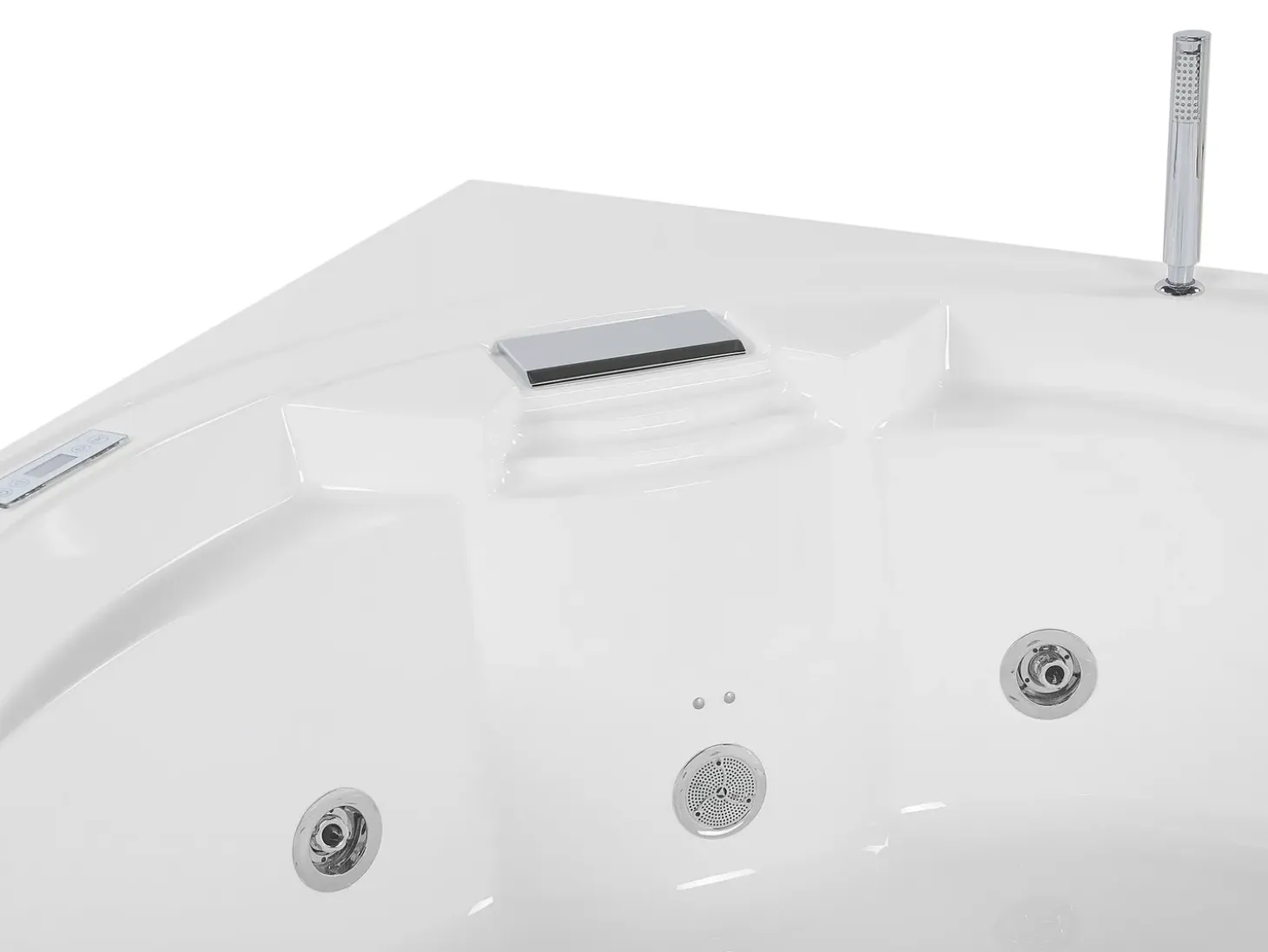 Online Wanna narożna z hydromasażem LED MILANO Wbudowany głośnik Bluetooth 181 x 150 cm Wszystkie Wanny|Wanny Z Hydromasażem