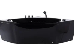 Outlet Wanna narożna z hydromasażem LED MEVES 140 x 140 cm Czarny Wszystkie Wanny|Wanny Z Hydromasażem
