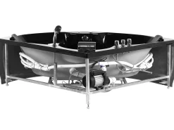 Hot Wanna narożna z hydromasażem LED SENADO 205 x 150 cm Czarny Wszystkie Wanny|Wanny Z Hydromasażem