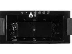Online Wanna narożna z hydromasażem LED MONTEGO 172 x 83 cm Czarny Wanny Z Hydromasażem|Wszystkie Wanny