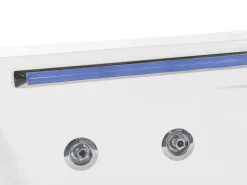 Wanna narożna z hydromasażem LED CACERES 211 x 150 cm Biały Wszystkie Wanny|Wanny Z Hydromasażem
