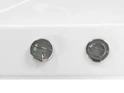 Wanna narożna z hydromasażem LED CACERES 211 x 150 cm Biały Wszystkie Wanny|Wanny Z Hydromasażem