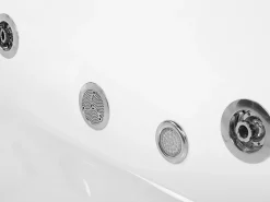 Best Wanna narożna z hydromasażem LED MANGLE 201 x Biały Wszystkie Wanny|Wanny Z Hydromasażem