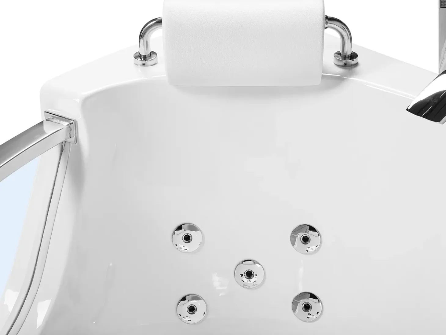 Best Wanna narożna z hydromasażem LED MANGLE 201 x Biały Wszystkie Wanny|Wanny Z Hydromasażem