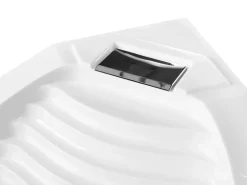 Discount Wanna narożna z hydromasażem LED MONACO Wbudowany głośnik Bluetooth 210 x 145 cm Biały Wszystkie Wanny|Wanny Z Hydromasażem