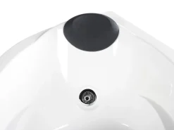 Online Wanna narożna z hydromasażem LED NEIVA 150 x 100 cm Biały Wszystkie Wanny|Wanny Z Hydromasażem