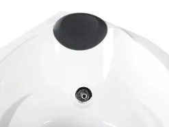 Outlet Wanna narożna z hydromasażem LED NEIVA 150 x 100 cm Biały Wszystkie Wanny|Wanny Z Hydromasażem