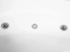 Outlet Wanna narożna z hydromasażem LED NEIVA 150 x 100 cm Biały Wszystkie Wanny|Wanny Z Hydromasażem