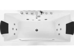 Best Wanna narożna z hydromasażem LED HAWES II 180 x 80 cm Wanny Z Hydromasażem|Wszystkie Wanny