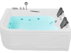 Discount Wanna narożna z hydromasażem LED BAYAMO 170 x 120 cm Wszystkie Wanny|Wanny Z Hydromasażem