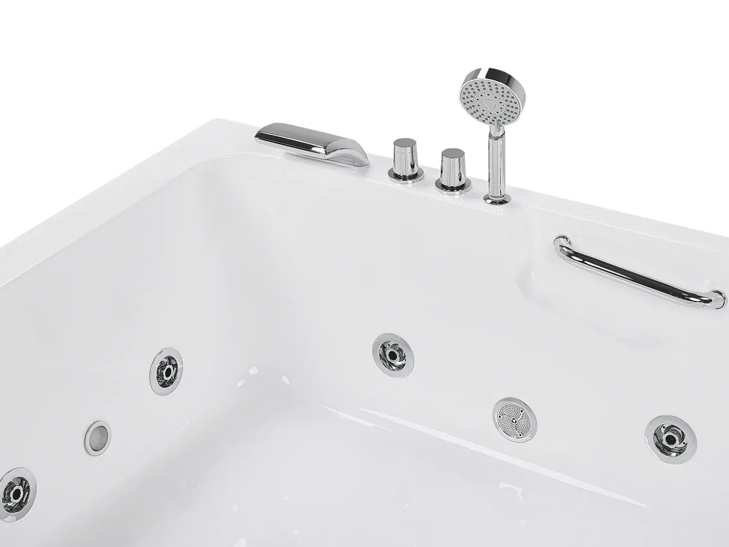 Discount Wanna narożna z hydromasażem LED BAYAMO 170 x 120 cm Wszystkie Wanny|Wanny Z Hydromasażem