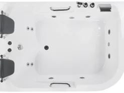 Wanna narożna z hydromasażem LED BAYAMO 170 x 120 cm Wszystkie Wanny|Wanny Z Hydromasażem