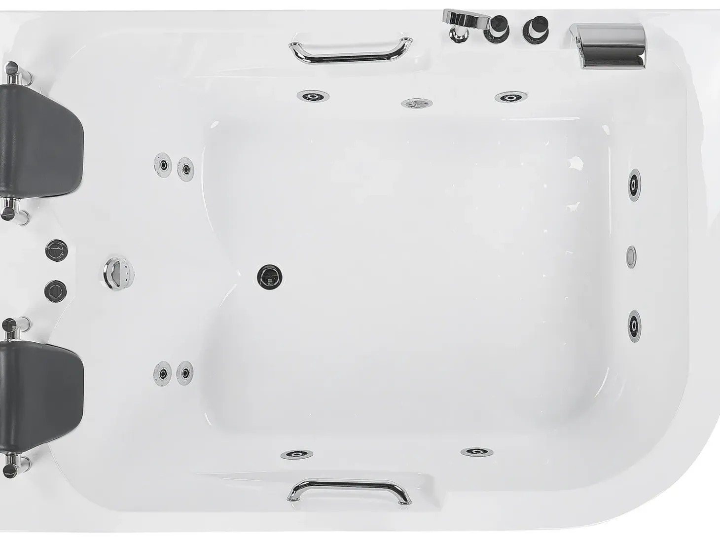 Wanna narożna z hydromasażem LED BAYAMO 170 x 120 cm Wszystkie Wanny|Wanny Z Hydromasażem