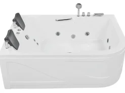 Wanna narożna z hydromasażem LED BAYAMO 170 x 120 cm Wszystkie Wanny|Wanny Z Hydromasażem