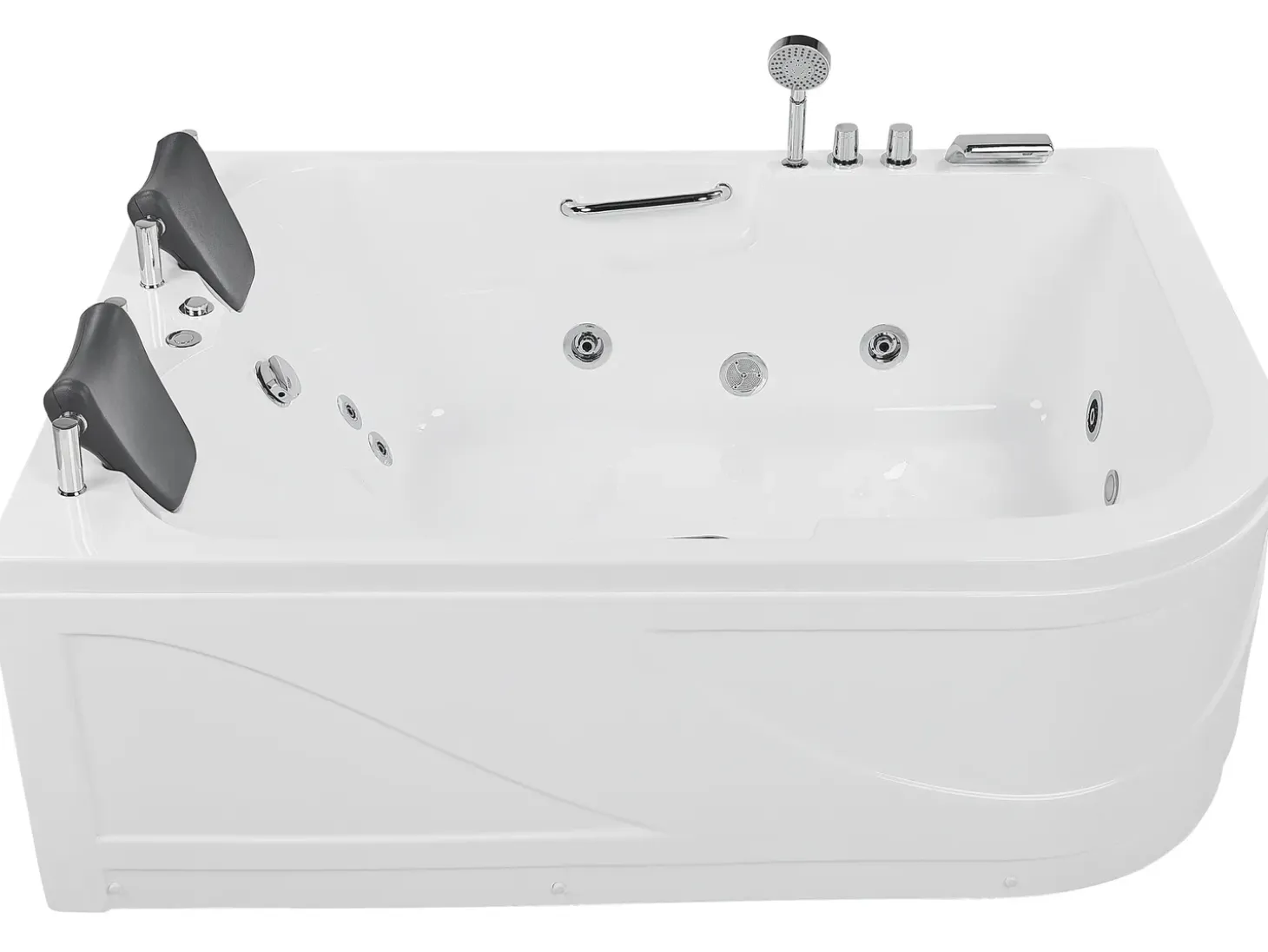 Wanna narożna z hydromasażem LED BAYAMO 170 x 120 cm Wszystkie Wanny|Wanny Z Hydromasażem