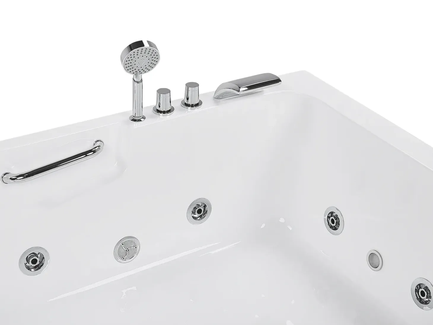 Wanna narożna z hydromasażem LED BAYAMO 170 x 120 cm Wszystkie Wanny|Wanny Z Hydromasażem