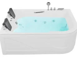Wanna narożna z hydromasażem LED BAYAMO 170 x 120 cm Wszystkie Wanny|Wanny Z Hydromasażem